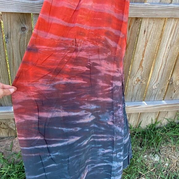 Fauna by TINA JO Dress Long Maxi Tie Dye Ombré Side Slits Adjustable Straps XS - Picture 4 of 8